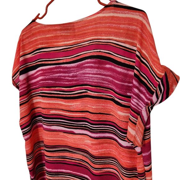 Bold Elements Sleeveless Top For Women Size XL Striped Lightweight Zip On Front - Picture 5 of 9